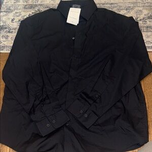 H&M Men's Elegant Black Dress Shirt